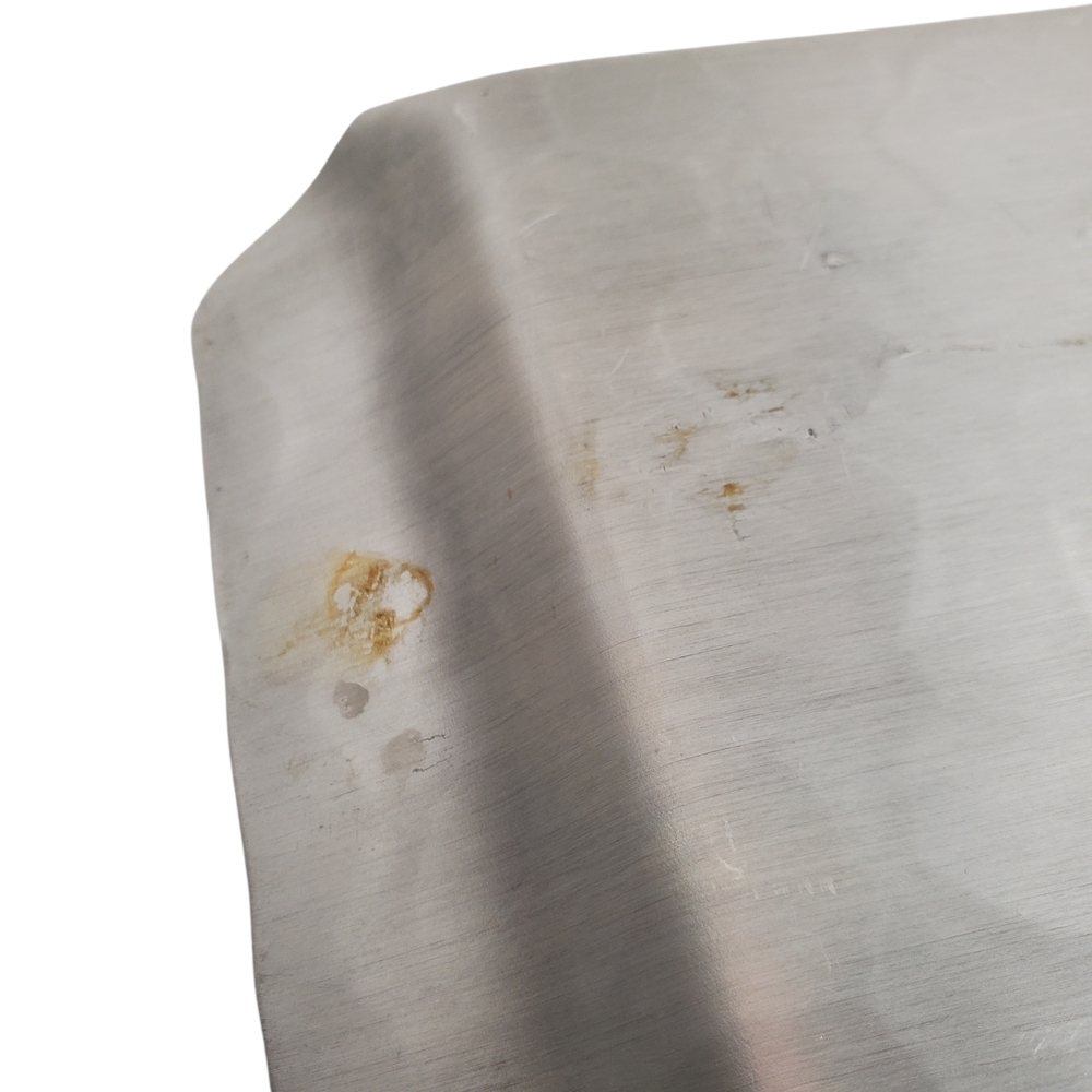 Vntg Hand-Wrought Hammered Aluminum Serving Tray - Pittsburgh Cityscape Etching - Picture 9 of 12